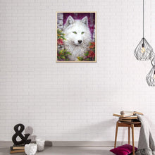 Charger l'image dans la galerie, Loup d’observation - diamant rond complet - 30x36cm
