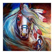 Charger l'image dans la galerie, Cheval fatigué - peinture en diamant complet - 30x30cm