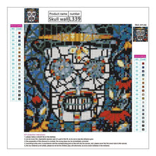 Charger l'image dans la galerie, Crâne de géométrie - diamant rond complet - 30x30cm