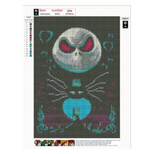 Charger l'image dans la galerie, Crâne d’Halloween - diamant rond complet - 30x40cm