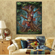 Charger l'image dans la galerie, Maison d’arbre - diamant rond complet - 40x30cm