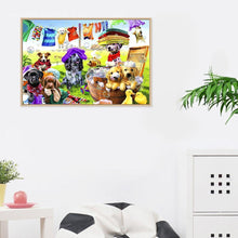 Charger l'image dans la galerie, Chien d’animaux de compagnie de jeu - diamant rond complet - 40x30cm