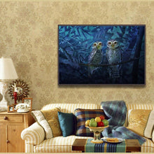 Charger l'image dans la galerie, Oiseaux debout - diamant rond complet - 40x30cm