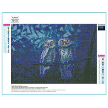 Charger l'image dans la galerie, Oiseaux debout - diamant rond complet - 40x30cm