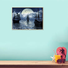 Charger l'image dans la galerie, Bateau de nuit - diamant rond complet - 40x30cm