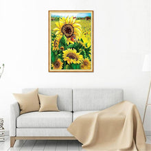 Charger l'image dans la galerie, Tournesol - peinture en diamant complet - 30x40cm