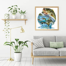 Charger l'image dans la galerie, Poisson - diamant rond complet - 35x35cm