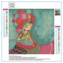Charger l'image dans la galerie, Fille - peinture complète de diamant - 30x30cm