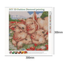 Charger l'image dans la galerie, Cochon rose - peinture en diamant complet - 30x30cm
