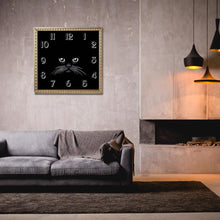 Charger l'image dans la galerie, Chat d’horloge - peinture complète de diamant - 30x30cm