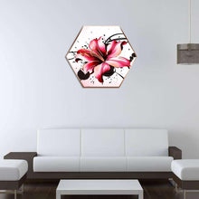 Charger l'image dans la galerie, Hexagone de fleur - diamant rond complet -