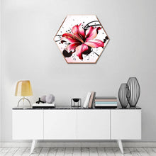 Charger l'image dans la galerie, Hexagone de fleur - diamant rond complet -