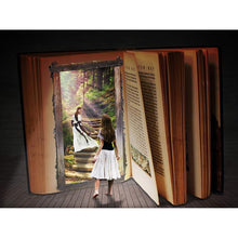 Charger l'image dans la galerie, Fille dans le monde du livre - diamant rond complet - 30x40cm