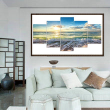 Charger l'image dans la galerie, 5pcs/set beach - peinture en diamant ronde - 95x45cm