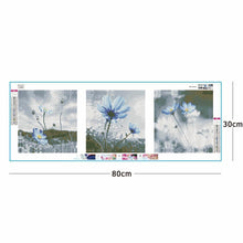 Charger l'image dans la galerie, 3pcs/set flower - peinture en diamant ronde - 80x30cm