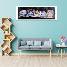 Charger l'image dans la galerie, Chat - peinture complète de diamant - 80x30cm