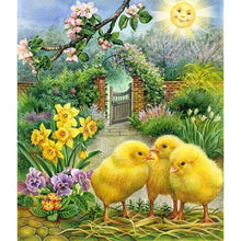 Charger l'image dans la galerie, Poussin vintage - diamant rond complet - 25x30cm