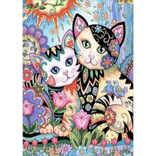 Charger l'image dans la galerie, 2 chats - peinture diamant - 40x30cm