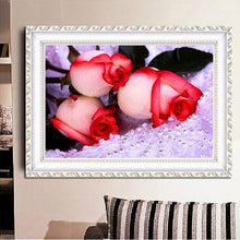 Charger l'image dans la galerie, Rose - peinture en diamant complet - 30x40cm