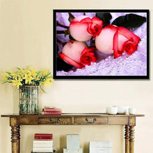 Charger l'image dans la galerie, Rose - peinture en diamant complet - 30x40cm