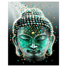 Charger l'image dans la galerie, Tête de Bouddha ? - peinture en diamant complète - 30x40cm