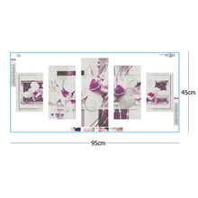 Charger l'image dans la galerie, 5pcs - diamant rond complet - 95x45cm