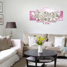 Charger l'image dans la galerie, 5pcs/set flower - peinture en diamant ronde - 95x45cm