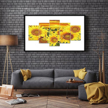 Charger l'image dans la galerie, 5pcs/set tournesol - peinture complète en diamant - 95x45cm