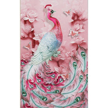 Charger l'image dans la galerie, Peafowl rose - peinture en diamant complet - 40x30cm