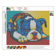 Charger l'image dans la galerie, Chien - diamant rond complet - 30x25cm