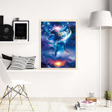 Charger l'image dans la galerie, Dauphin de ciel étoilé - peinture complète de diamant - 40x30cm