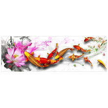 Charger l'image dans la galerie, Poisson de carpe heureux - peinture complète de diamant - 80x30cm