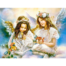 Charger l'image dans la galerie, Angel girl - diamant rond complet - 40x30cm