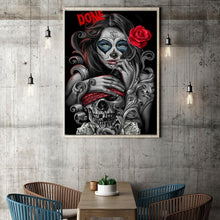 Charger l'image dans la galerie, Beauté de crâne - peinture complète de diamant - 40x30cm