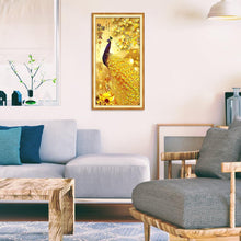 Charger l'image dans la galerie, Paon - diamant rond complet - 20x50cm