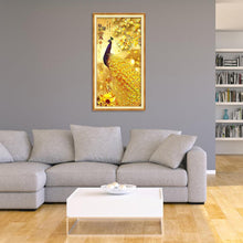 Charger l'image dans la galerie, Paon - diamant rond complet - 20x50cm