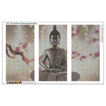 Charger l'image dans la galerie, 3pcs/set buddha - peinture en diamant ronde - 90x55cm