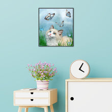 Charger l'image dans la galerie, Papillon de chat - peinture complète de diamant - 30x40cm