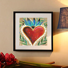 Charger l'image dans la galerie, Coeur - diamant rond complet - 30x30cm