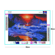 Charger l'image dans la galerie, Vague de mer - diamant rond complet - 40x30cm