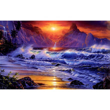 Charger l'image dans la galerie, Vague de mer - diamant rond complet - 40x30cm