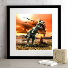 Charger l'image dans la galerie, Dinosaure - diamant rond complet - 30x30cm
