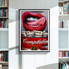 Charger l'image dans la galerie, Lip - diamant rond complet - 40x30cm