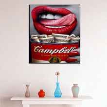 Charger l'image dans la galerie, Lip - diamant rond complet - 40x30cm