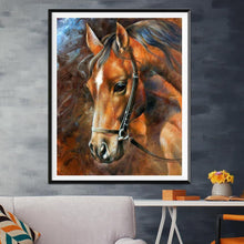 Charger l'image dans la galerie, Cheval de forage complet - peinture complète de diamant - 30x25cm