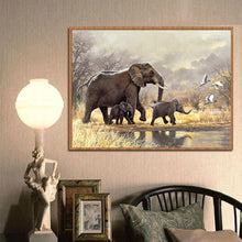 Charger l'image dans la galerie, Éléphants - peinture en diamant complet - 40x30cm