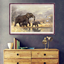 Charger l'image dans la galerie, Éléphants - peinture en diamant complet - 40x30cm