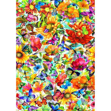 Charger l'image dans la galerie, Papillon de fleur coloré - diamant rond complet - 40x30cm