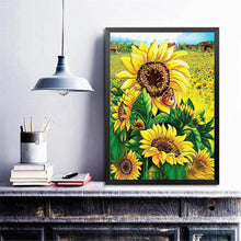 Charger l'image dans la galerie, Fleurs de soleil - peinture complète de diamant - 30x40cm