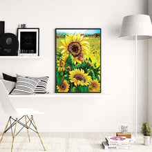 Charger l'image dans la galerie, Fleurs de soleil - peinture complète de diamant - 30x40cm
